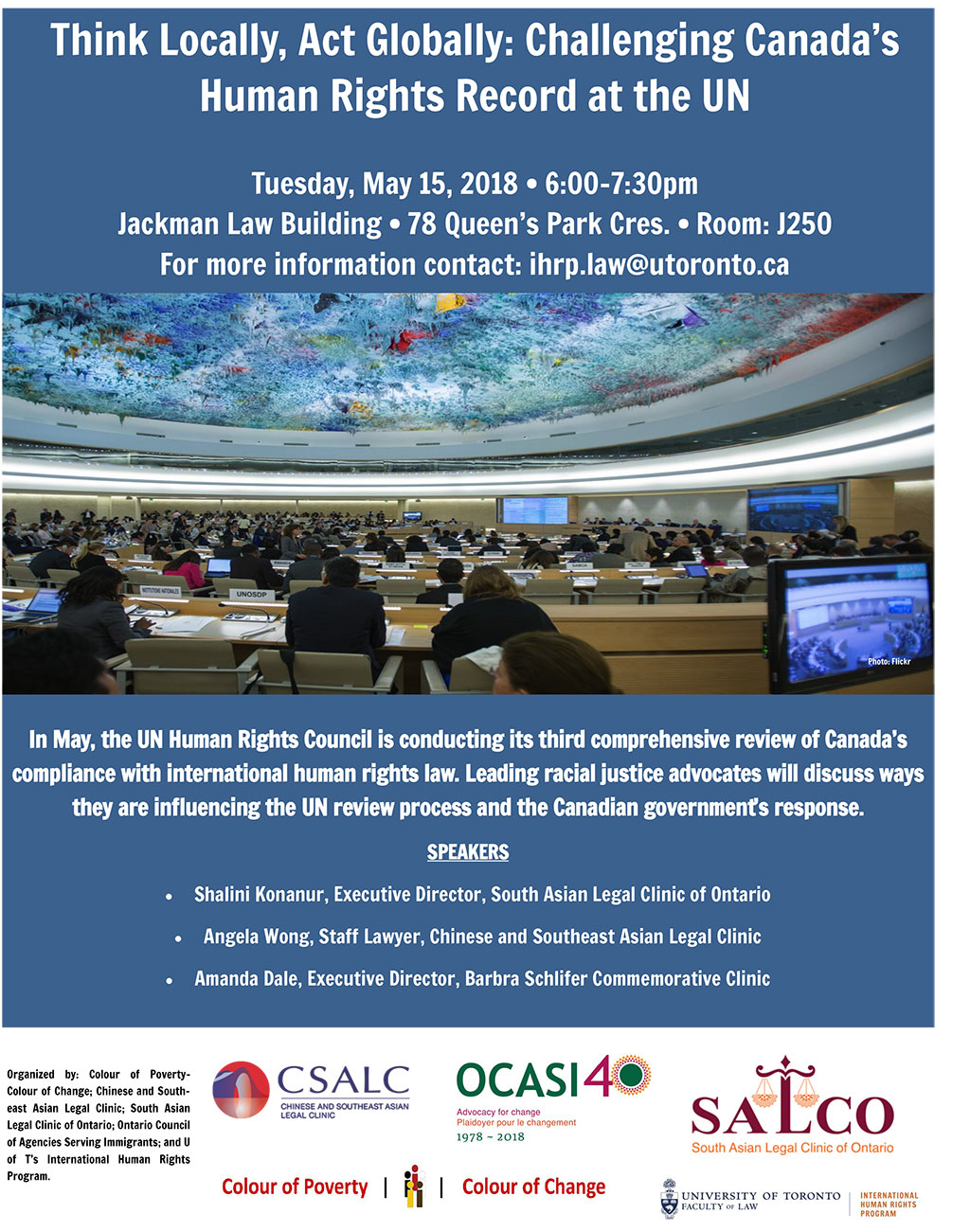 Events Think Locally, Act Globally Challenging Canada’s